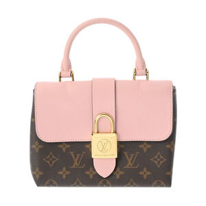 Louis Vuitton Monogram Locky Brown Rose Pink Poodle Canvas Bag